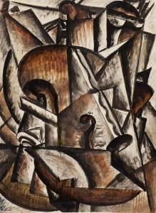 Михаил Соколов Натюрморт со скрипкой из серии «Музыкальные инструменты» 1916-1918