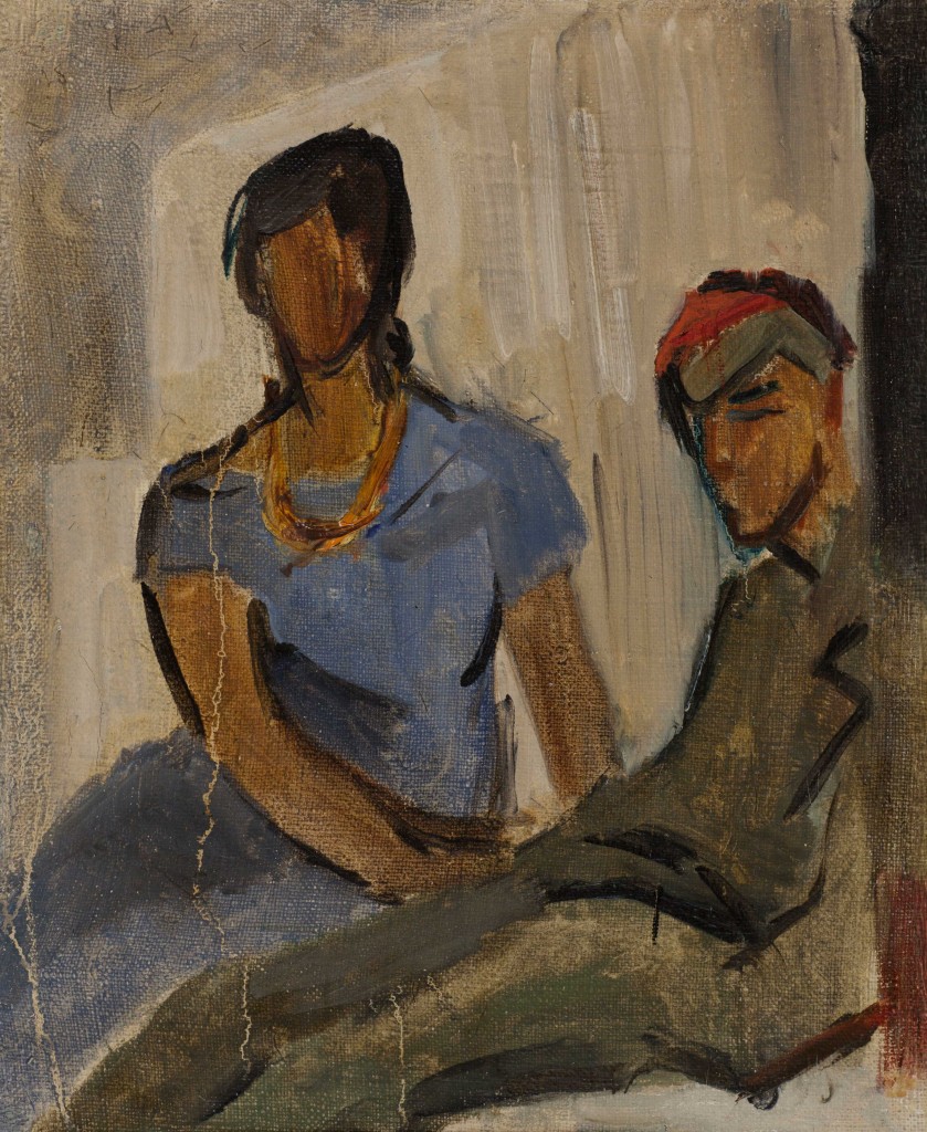 Павильонов Георгий Сергеевич (1907-1937) Двое. Этюд. 1930-е
