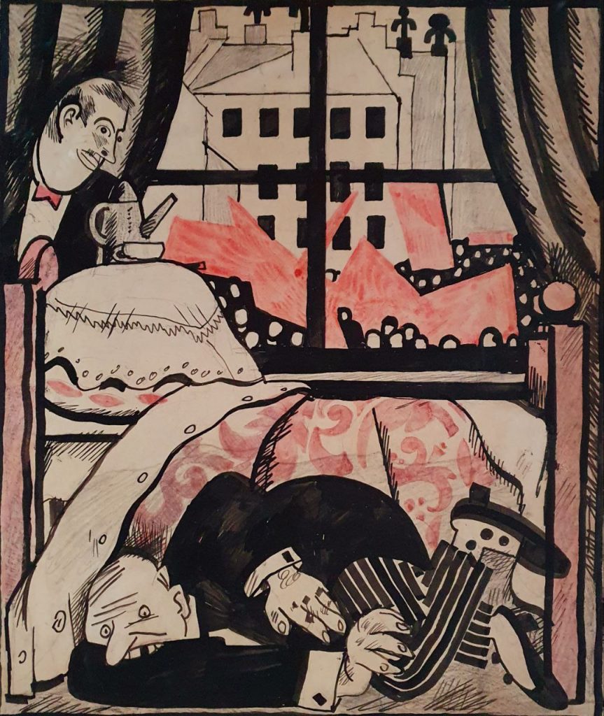 Иван Андреевич Малютин (1891 - 1932) Рисунок из журнала "Крокодил", n°26 (56), 8 июля 1923