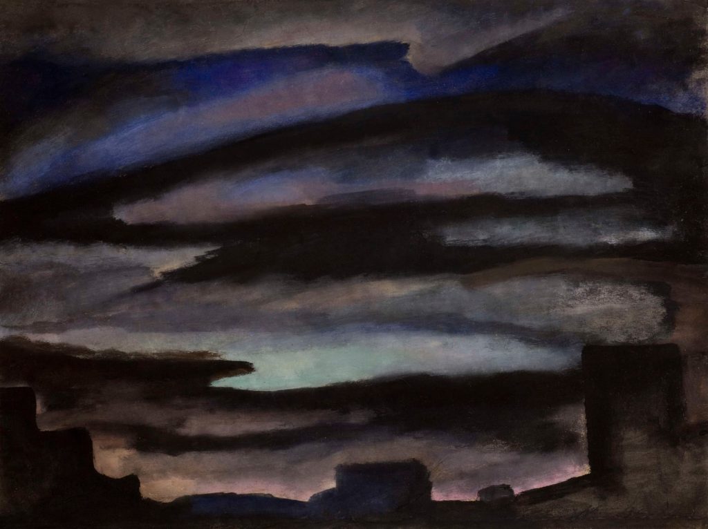 Смирнов-Русецкий Борис Алексеевич (1905 - 1993) Чёрные облака. 1925 Бумага, темпера. 52,5 х 69,5