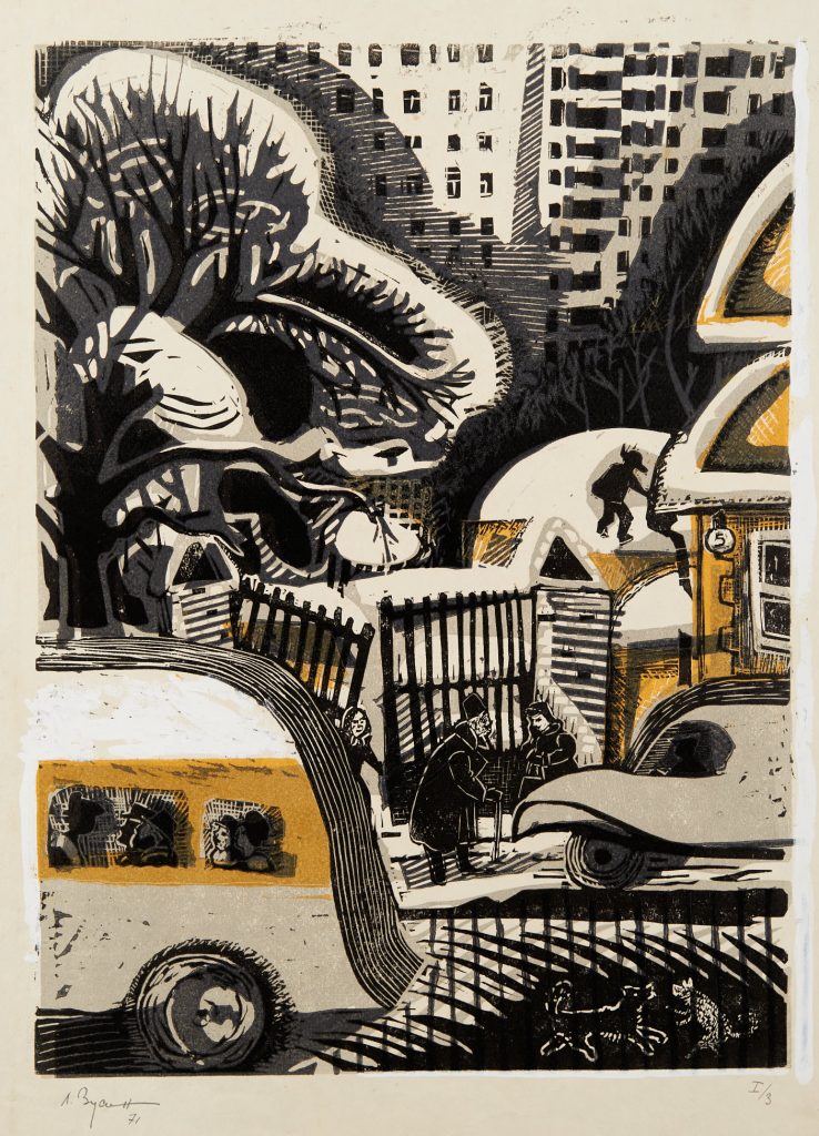 Леонид Павлович Зусман (1906 - 1984) Замоскворечье зимой. 1971