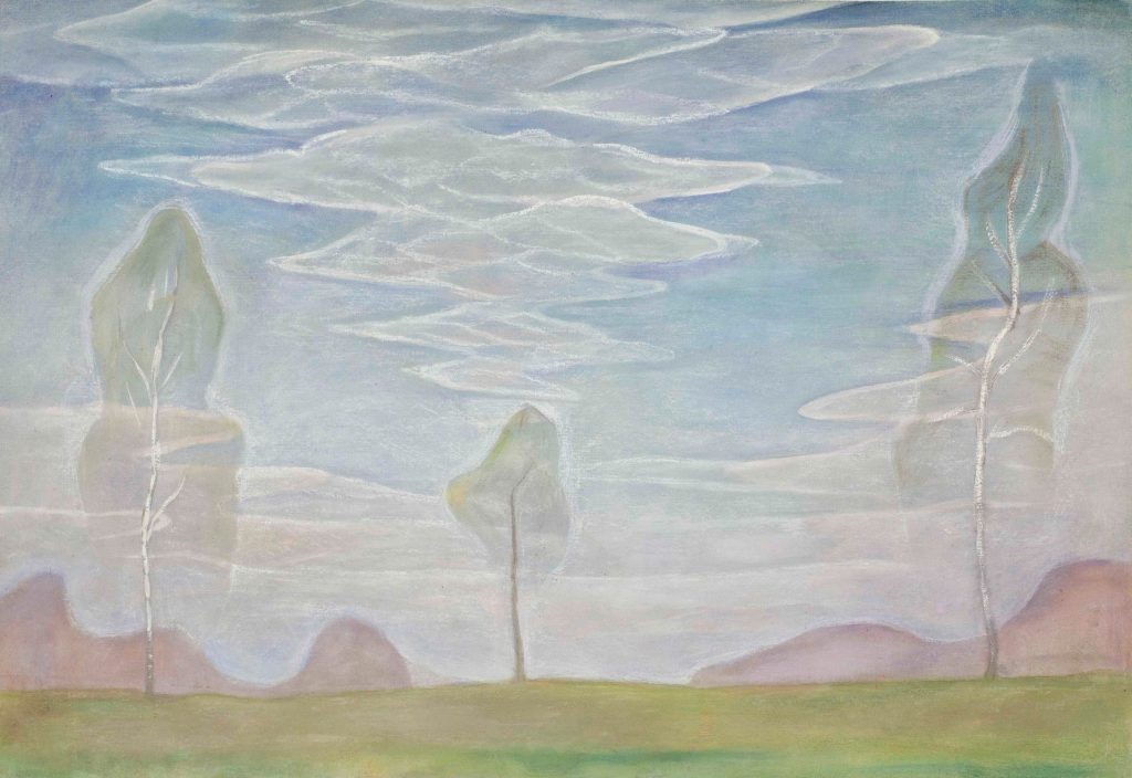 Смирнов-Русецкий Борис Алексеевич (1905 - 1993) Весенние облака. Из цикла "Прозрачность". 1930 Бумага, темпера, пастель. 44 х 64,5