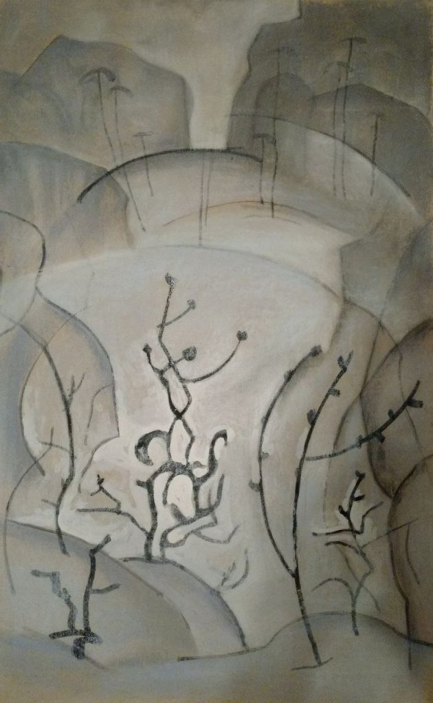 Борис Алексеевич Смирнов-Русецкий (1905 - 1993) Зимний день. Из цикла "Прозрачность". 1960-е