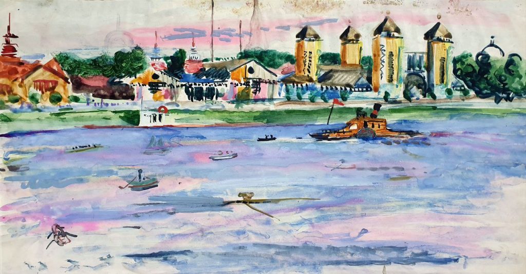 Татьяна Александровна Лебедева (1906 - 1980) На Москве-реке. 1930-е