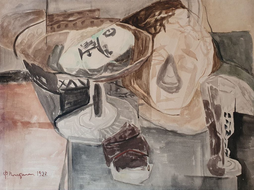 Фёдор Фёдорович Платов (1895 - 1967) Натюрморт с рюмкой. 1927