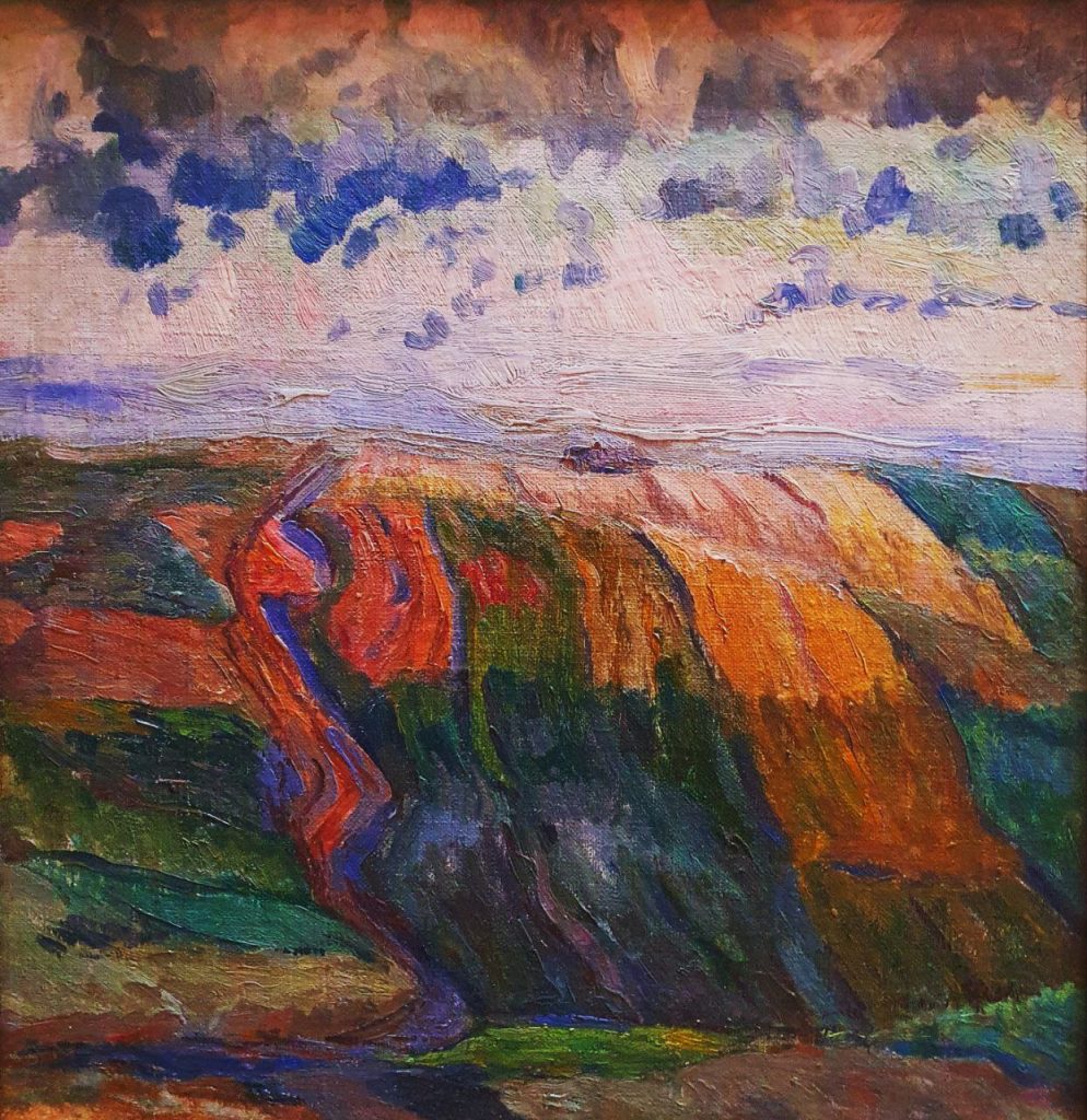 Григорий Степанович Зозуля (1893 - 1973) Осенние поля. 1927