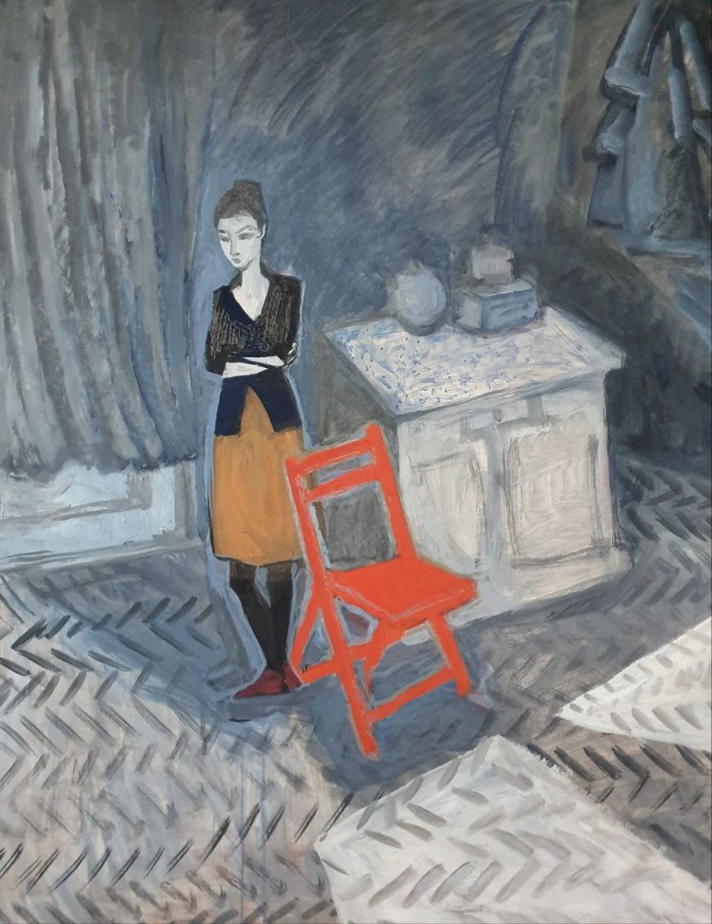 Леонид Павлович Зусман (1906 - 1984) В мастерской. Портрет балерины. 1967
