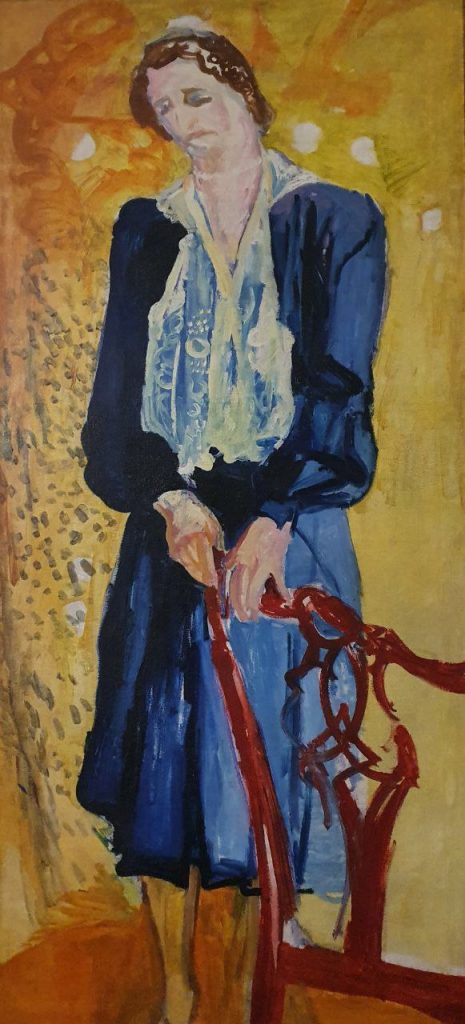 Леонид Павлович Зусман (1906 - 1984) Женщина в синем платье. Середина - вторая половина 1920-х