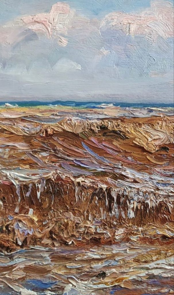 Ростислав Николаевич Барто (1902 - 1974) Море в Батуми. Шторм. Фрагмент. 1947
