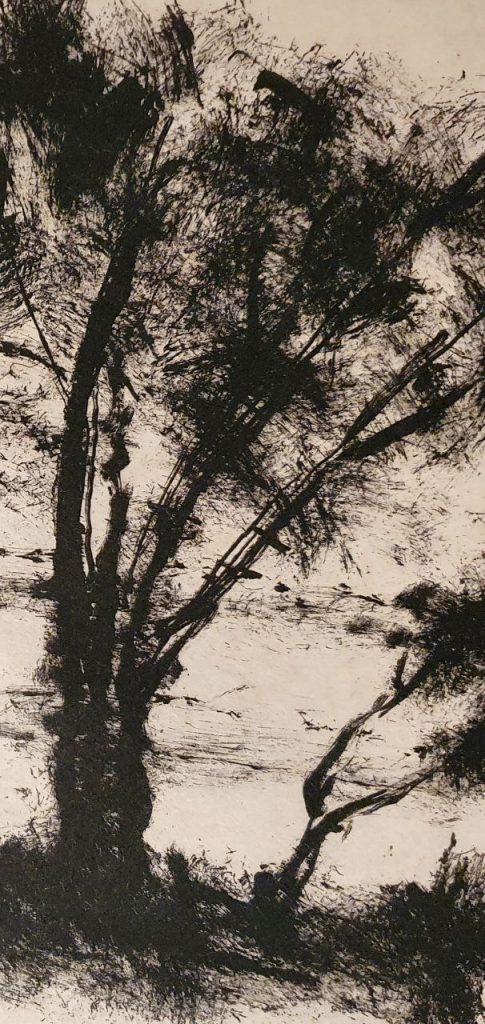Варвара Дмитриевна Бубнова (1886 - 1983) Под большим деревом. Фрагмент. 1952
