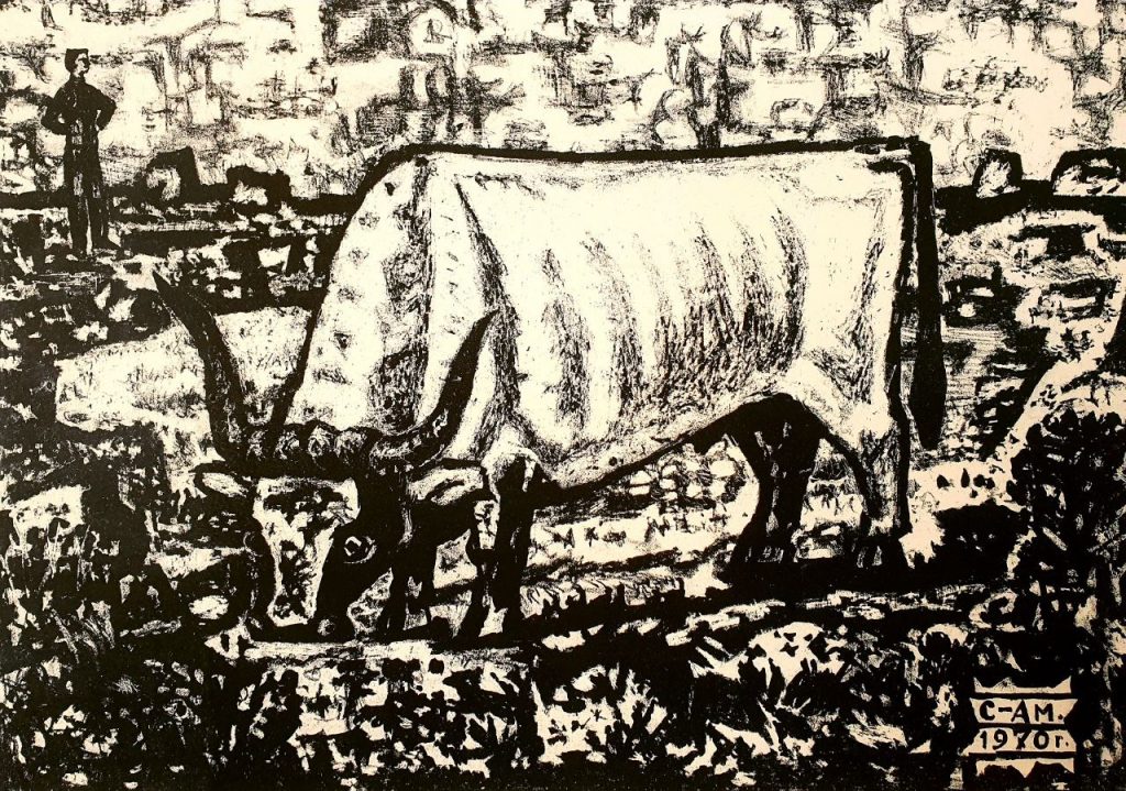 Фёдор Васильевич Семёнов-Амурский (1902 -1980) Большой бык. 1970