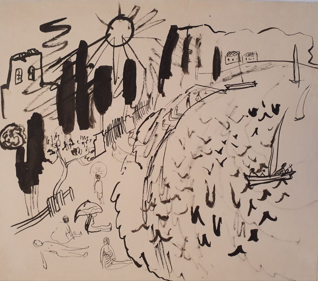 Татьяна Алексеевна Маврина 1900 - 1996) На море. 1934