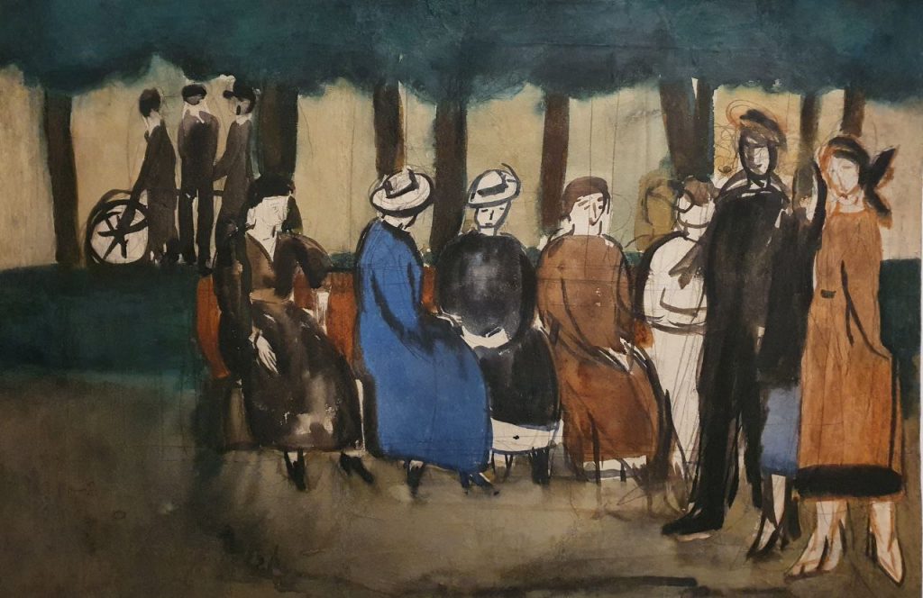 Екатерина Михайловна Белякова (1892 - 1980) На бульваре. 1920-е