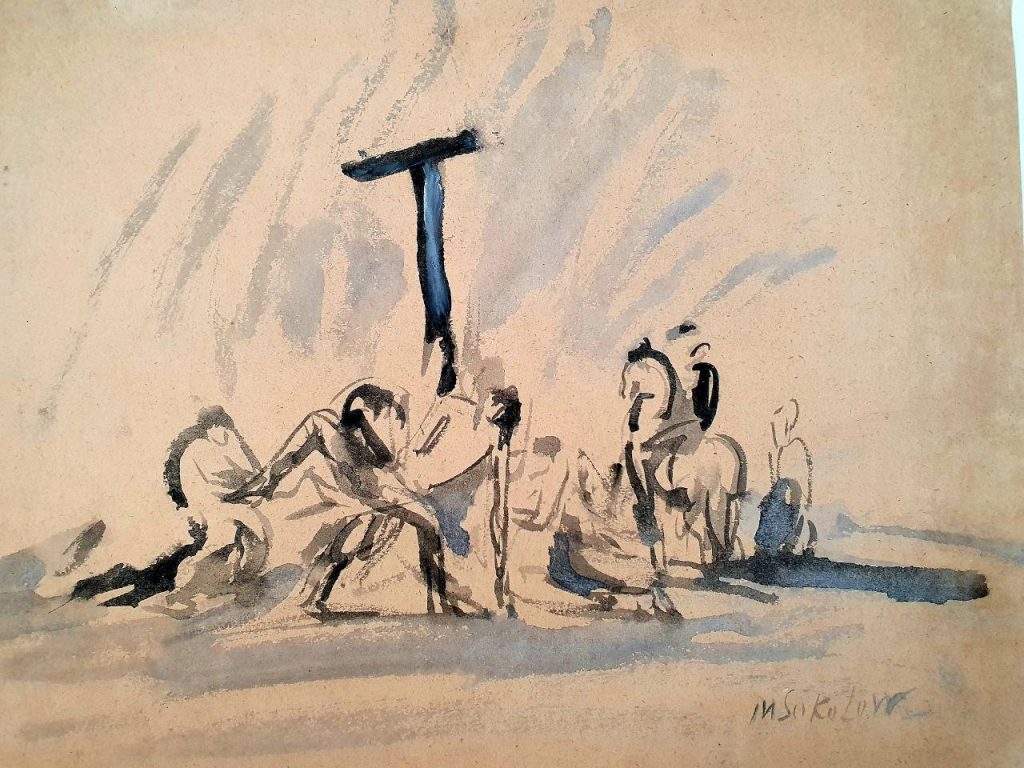 Михаил Ксенофонтович Соколов (1885 - 1947) Снятие с креста. 1920-е