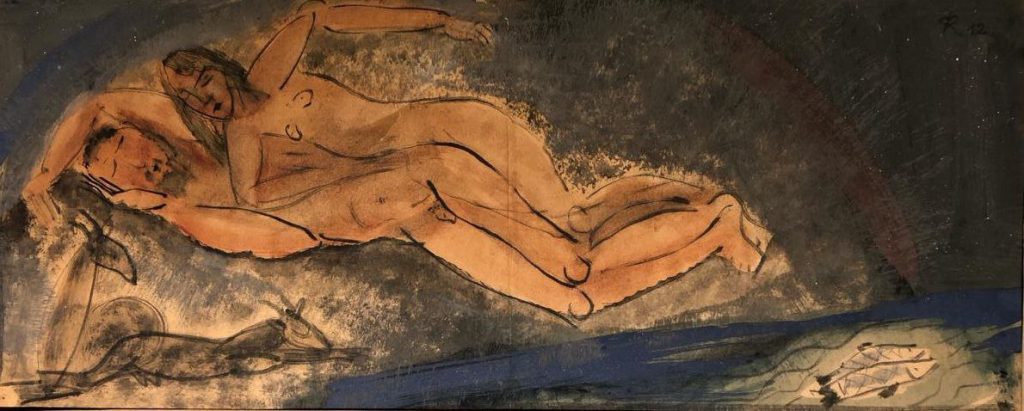 Фёдор Константинович Константинов (1882 - 1964) Адам и Ева. 1912