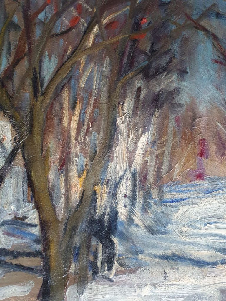 Абрам Маркович Черкасский (1886 - 1967) Март. Фрагмент. 1940-е
