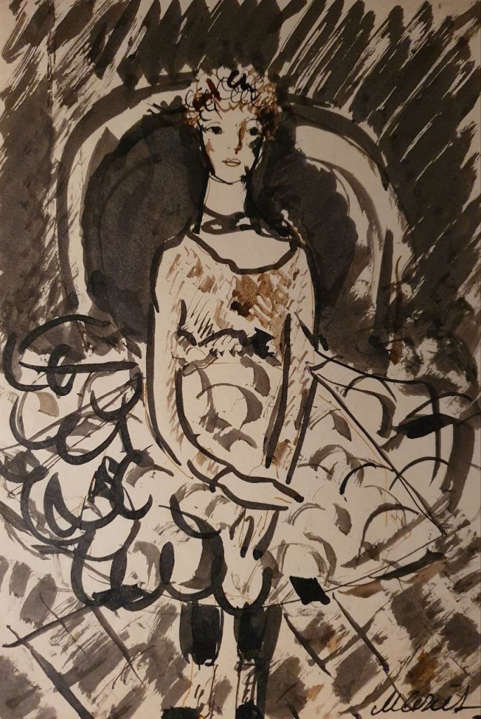Михаил Ксенофонтович Соколов (1885 - 1947) Девочка в кружевном платье. 1920-е