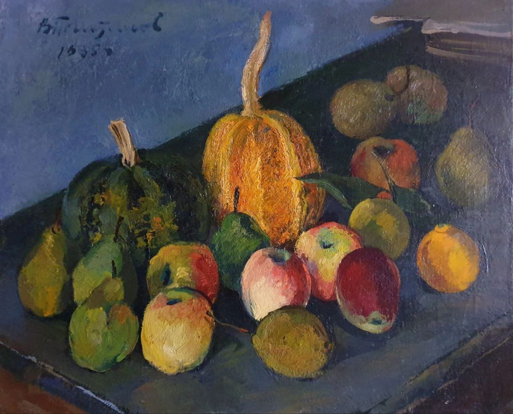 Василий Васильевич Почиталов (1902 - 1973) Натюрморт с тыквой. 1935