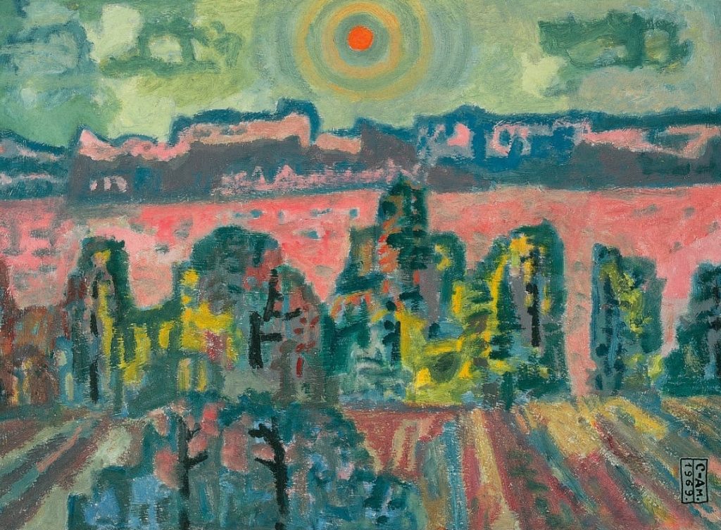 Фёдор Васильевич Семёнов-Амурский (1902 - 1980) Солнце приближается к горизонту. 1969