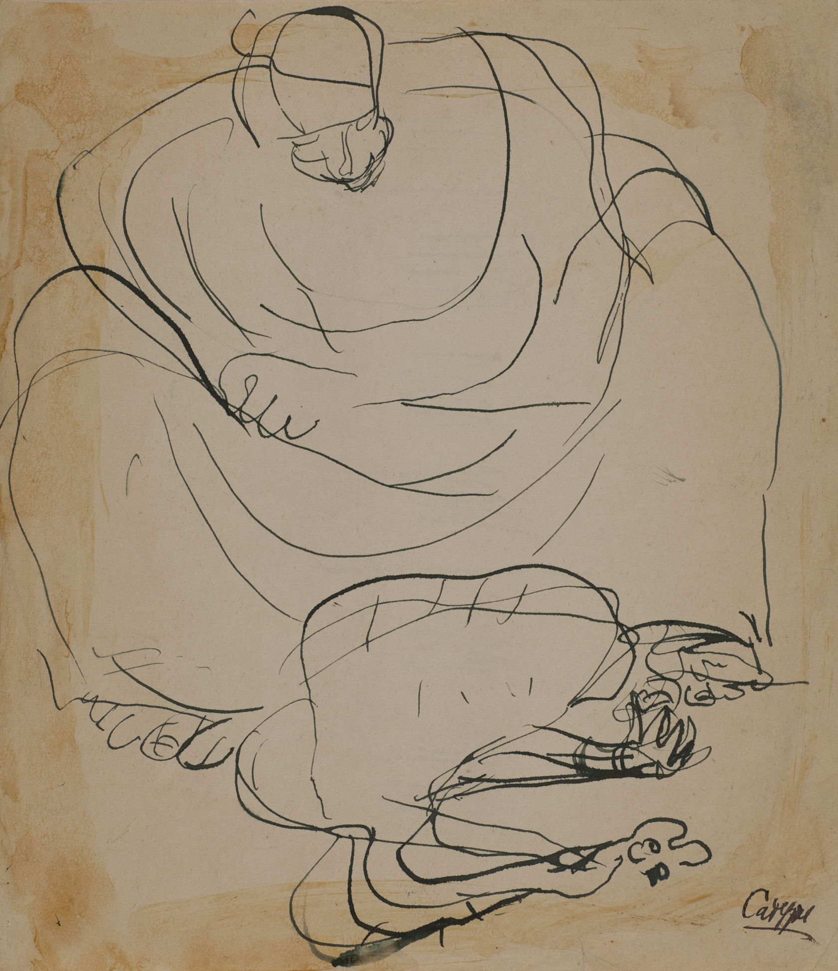 Сатурн. 1990-е. Бумага, чернила. 33,5 х 28,7