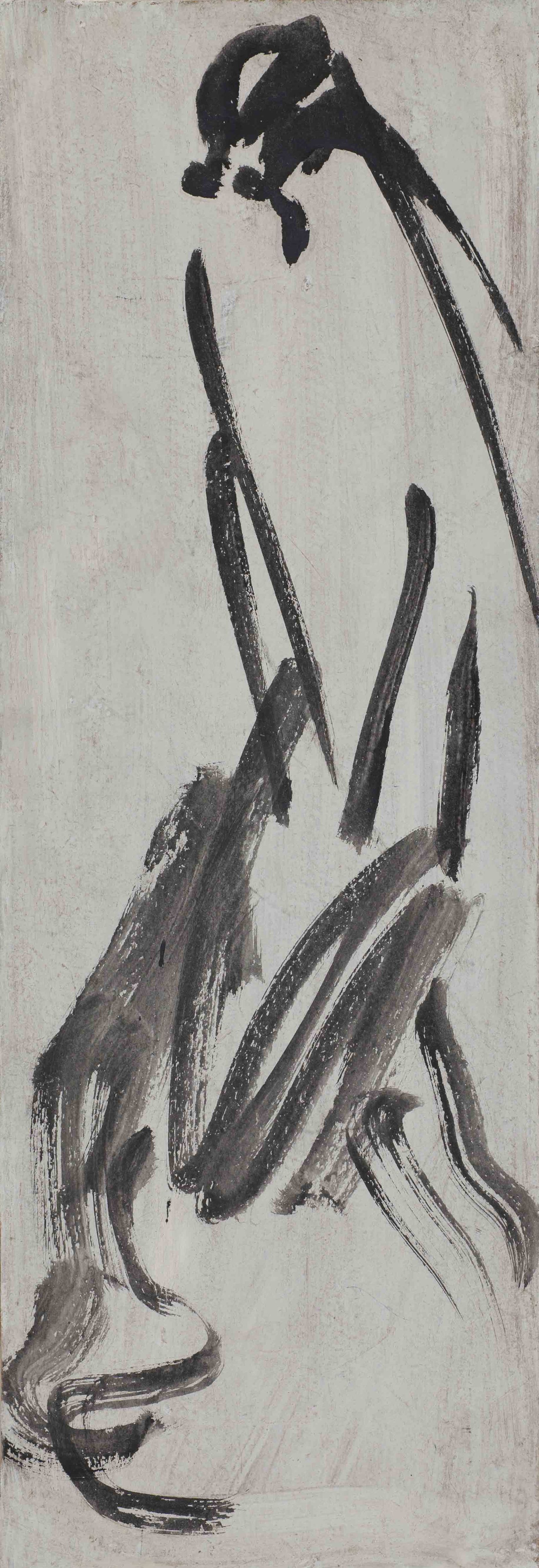 На дороге 1970-е. Картон, гуашь. 38,5 х 13,3