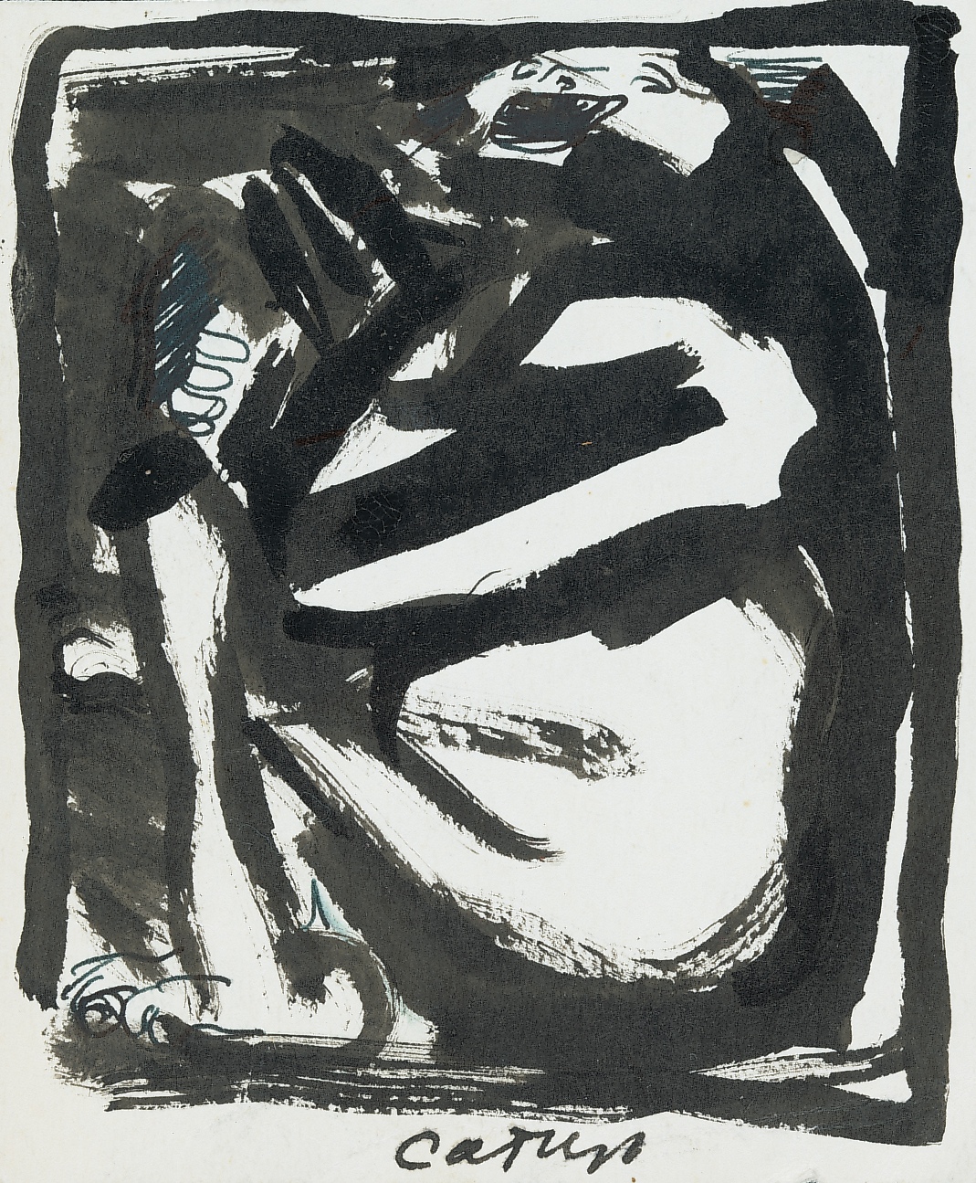 Сатир. 1961. Бумага, тушь. 11 х 9,3
