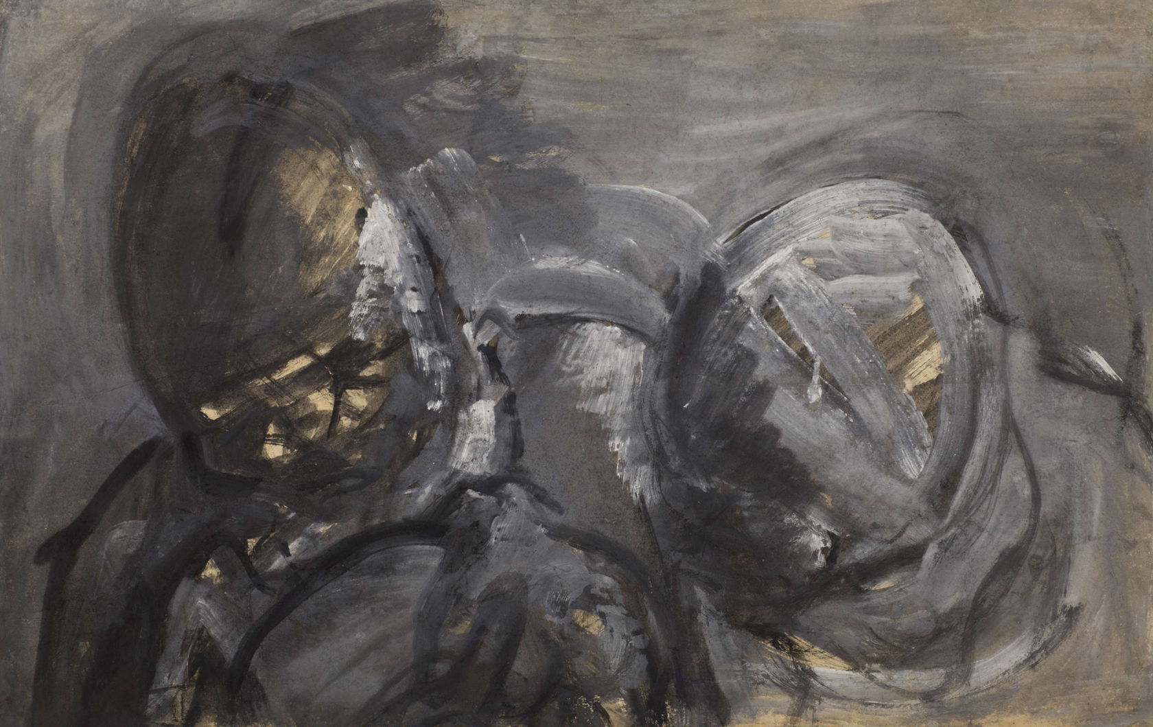 В больнице. 1970-е. Бумага, гуашь. 40,8 х 64,8